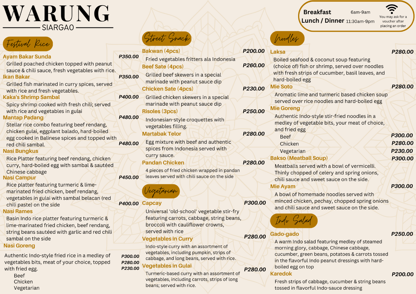 Warung Menu